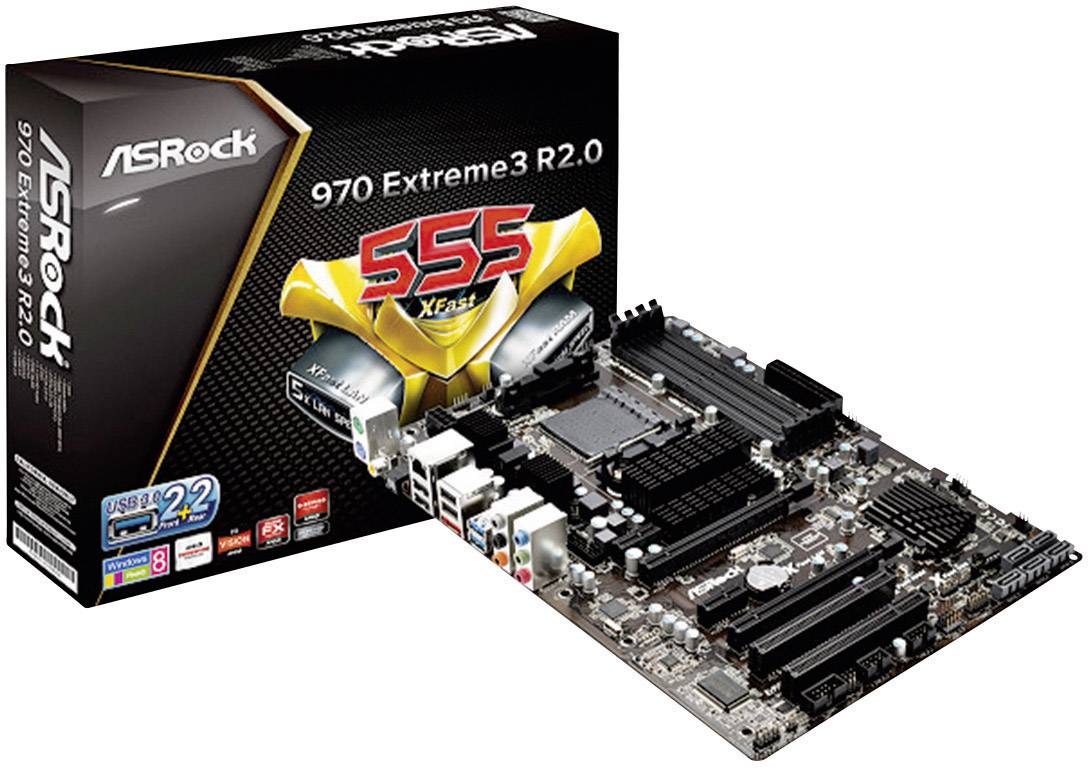 ASRock 970 Extreme3 Mainboard Sockel (PC) AMD AM3+ Formfaktor (Details) ATX Mainboard-Chipsatz AMD® 970