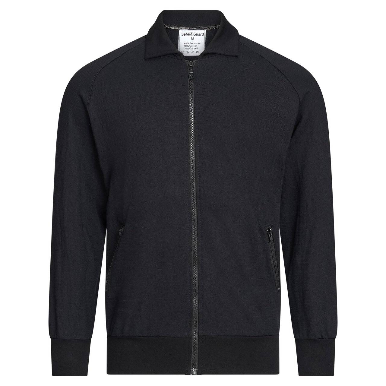 ESD-Sweatshirt Jacke mit Zip, 260g/m², unisex, schwarz, M