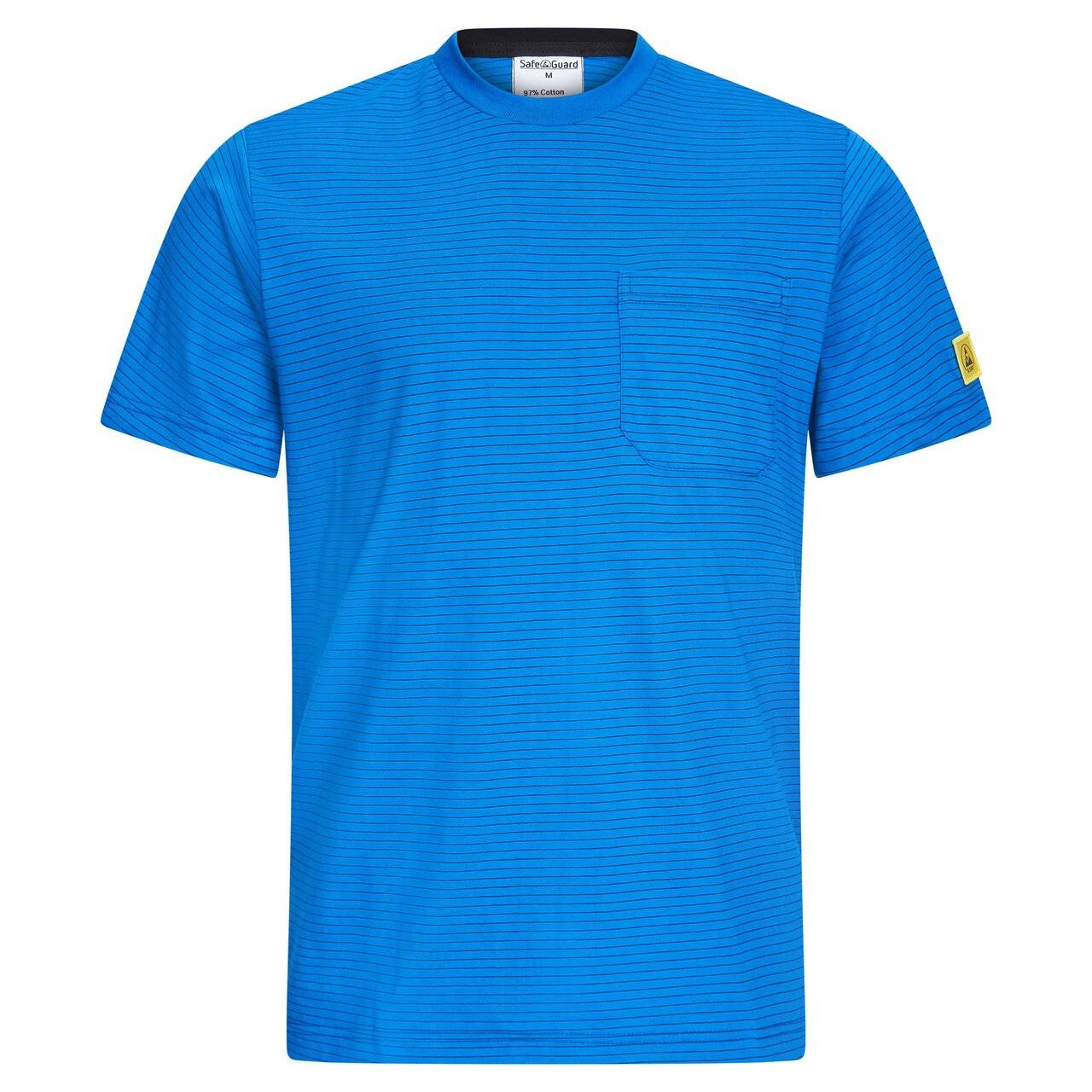 ESD-T-Shirt mit Brusttasche, rundhals, 150g/m², royalblau, L