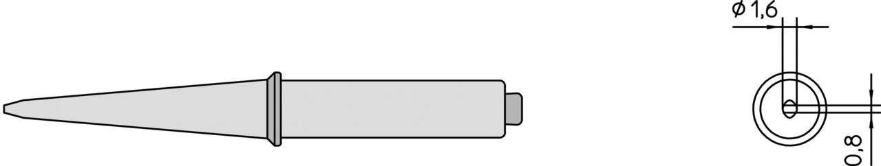 CT5 B7 Lötspitze Meißelform 370 °C, 2,4 mm
