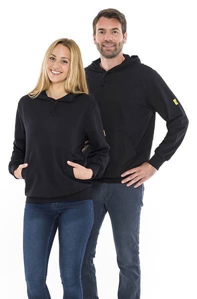 ESD-Sweatshirt mit Kapuze, 280g/m², schwarz, XS