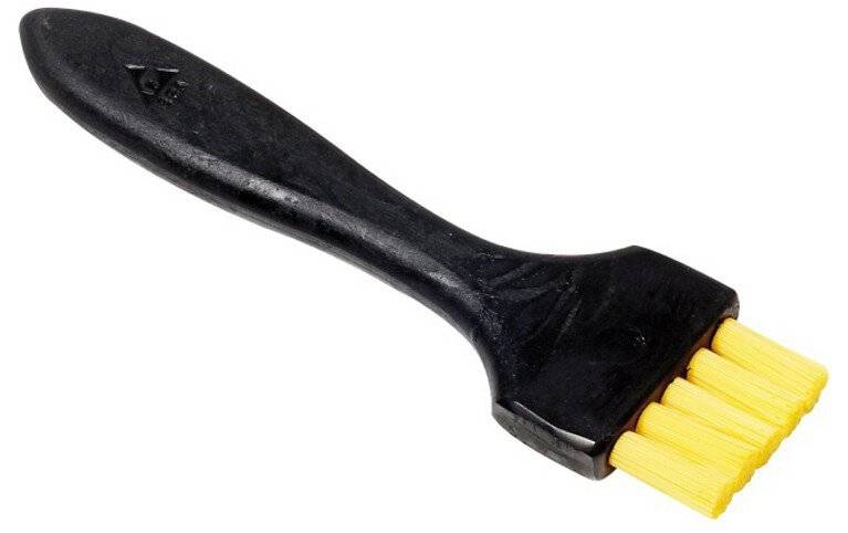 ESD Pinsel hart, gelbe Nylonborsten 38 mm, ableitfähig