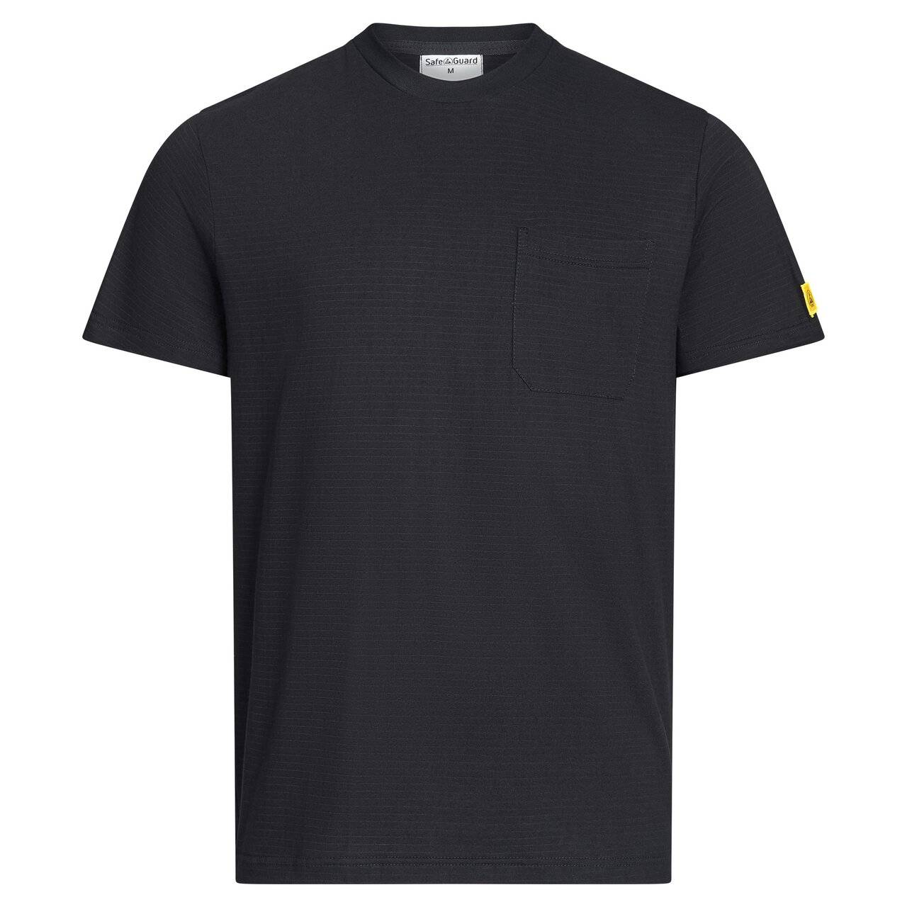 ESD-T-Shirt mit Brusttasche, rundhals, 150g/m², schwarz, XS