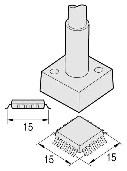 Entlötspitze QFP 15 x 15 mm, C245315