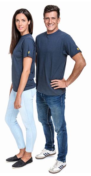 ESD-T-Shirt, rundhals, 150g/m², dunkelgrau, 4XL