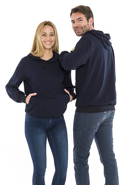 ESD-Sweatshirt mit Kapuze, 280g/m², marineblau, 3XL