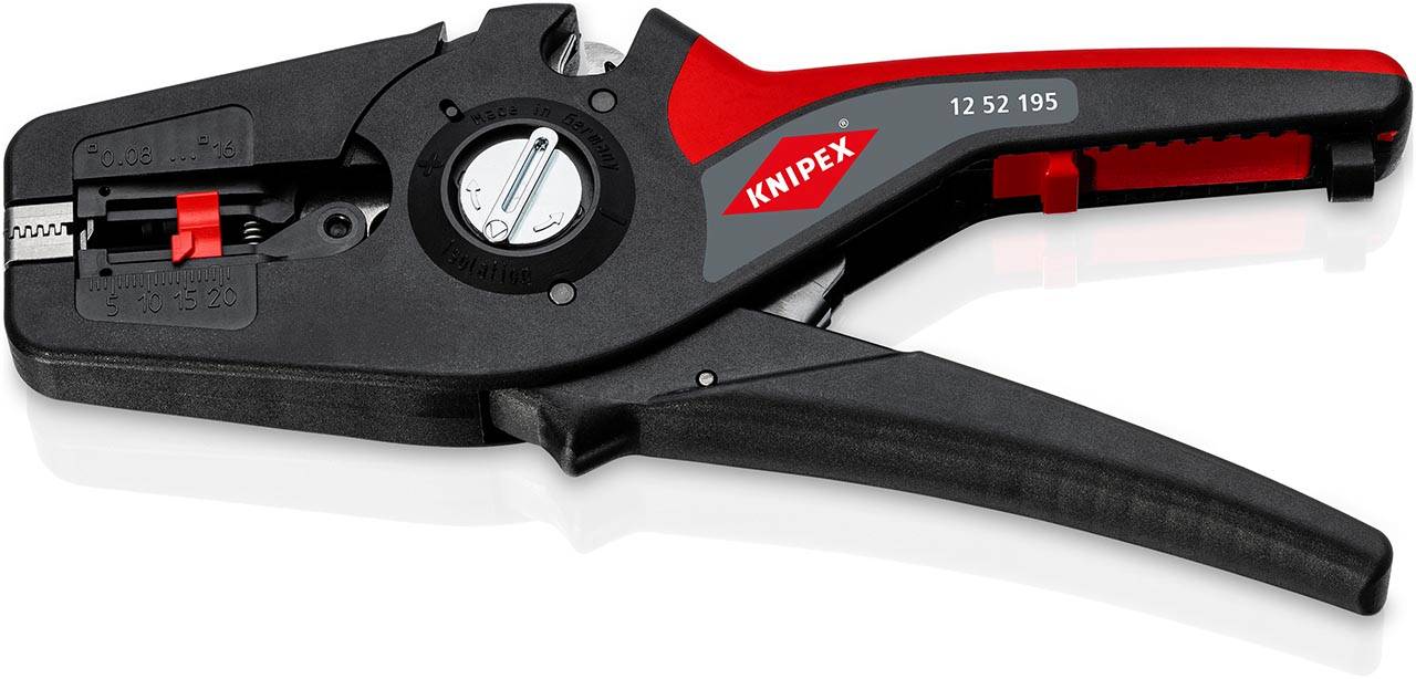 Knipex PreciStrip 16 12 52 195 SB Abisolierzange 0.08 bis 16 mm² 6 bis 28