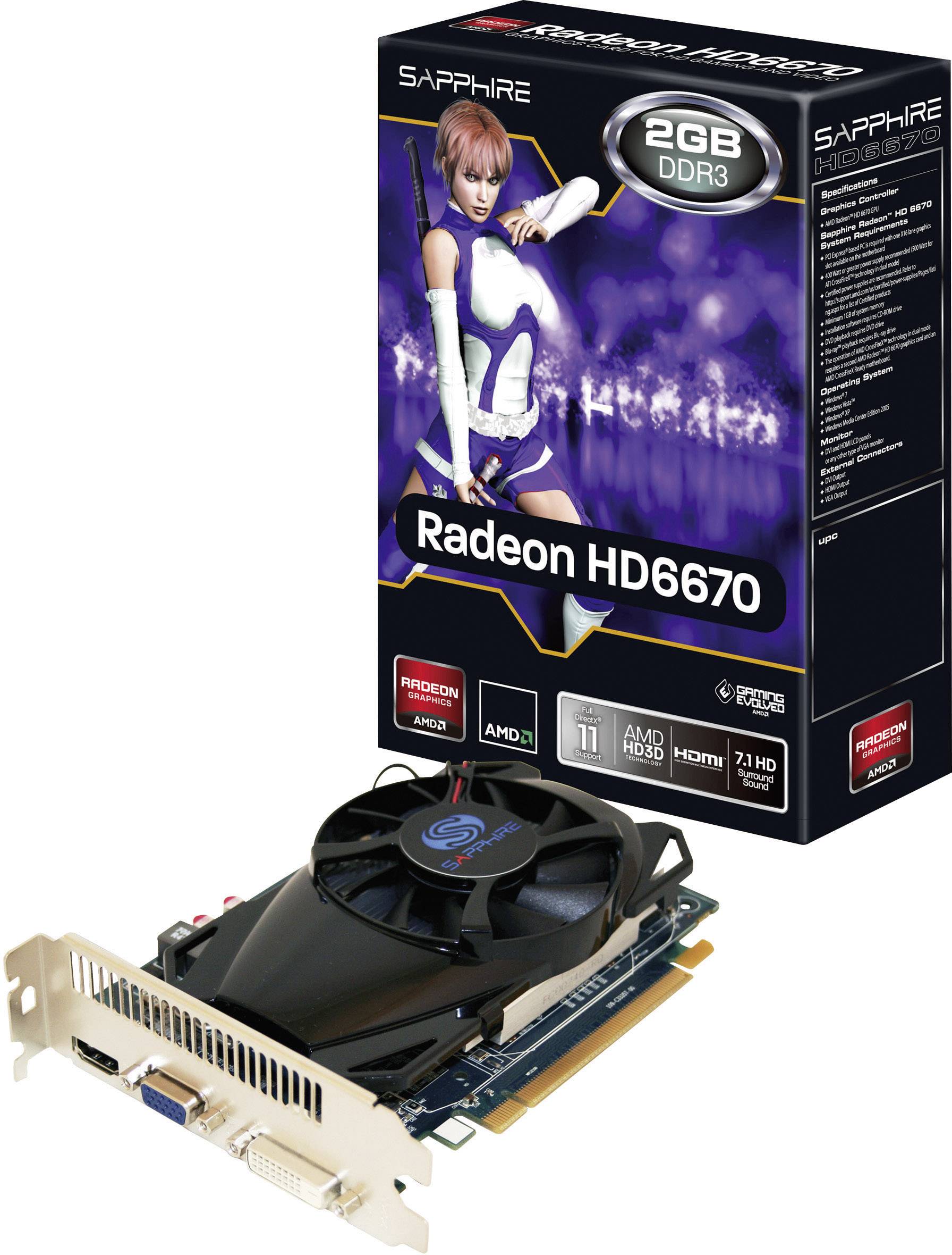 SAPPHIRE HD6670 2GB GRAFIKKARTE PCIE