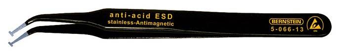 ESD SMD Pinzette 120mm Form 8b Edelstahl Winkel 30° ableitfähig