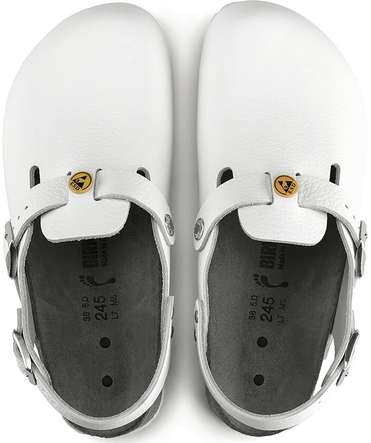 ESD Clog TOKIO ESD Naturleder 61418, weiss, schmal, 39