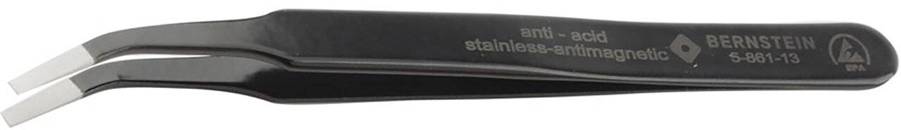 ESD SMD Pinzette 120mm Form FB Edelstahl Winkel 30° ableitfähig