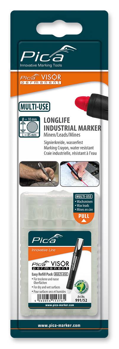 Pica VISOR permanent Ersatzminen -Sets weiss SB