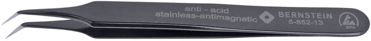 ESD SMD Pinzette 110mm Form 4b Edelstahl Winkel 40° sehr spitz, ableitfähig
