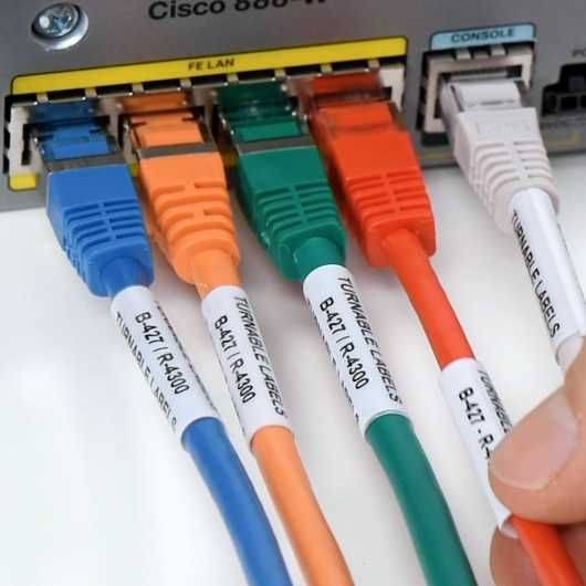 Drehbare Kabeletiketten, für Kabel ø: 2 - 3,7 mm, für BMP41, BMP51 & M511, M4-211-RO-427