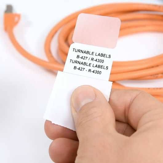 Drehbare Kabeletiketten, für Kabel ø: 2 - 3,7 mm, für BMP41, BMP51 & M511, M4-211-RO-427