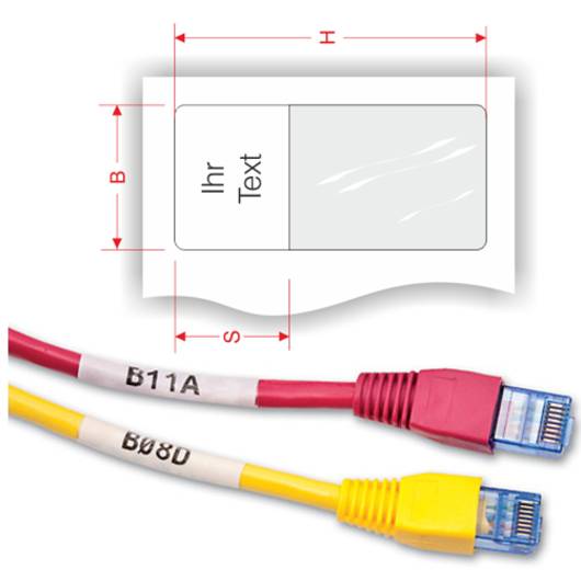 Drehbare Kabeletiketten, für Kabel ø: 2 - 3,7 mm, für BMP41, BMP51 & M511, M4-211-RO-427