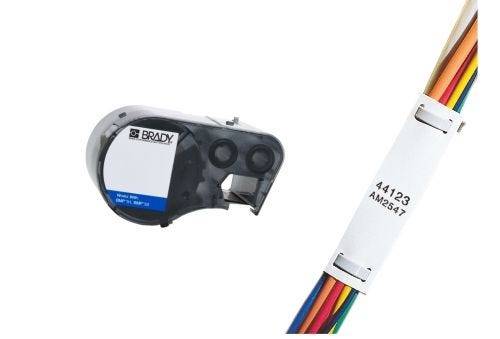 Bedruckbarer Kunststoffanhänger, Weiß, 19,1 x 76,2 mm, für M510, BMP51 & M511, M5-12-109
