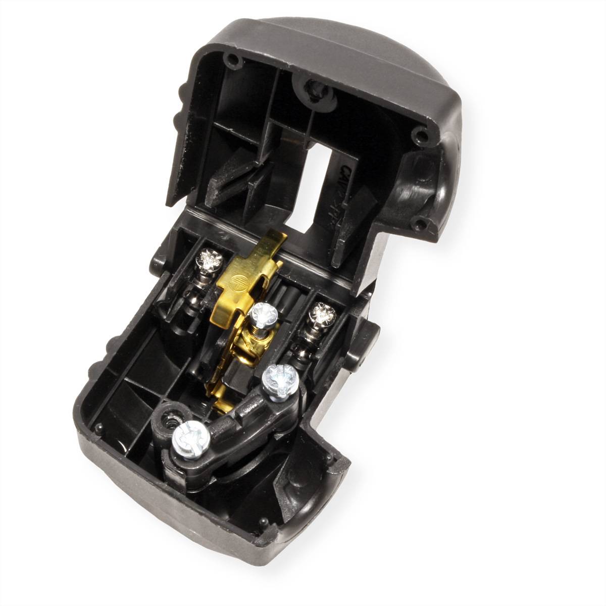 BACHMANN Schutzkontaktstecker, schwarz bruchfest, montierbar, IP 20, Winkel