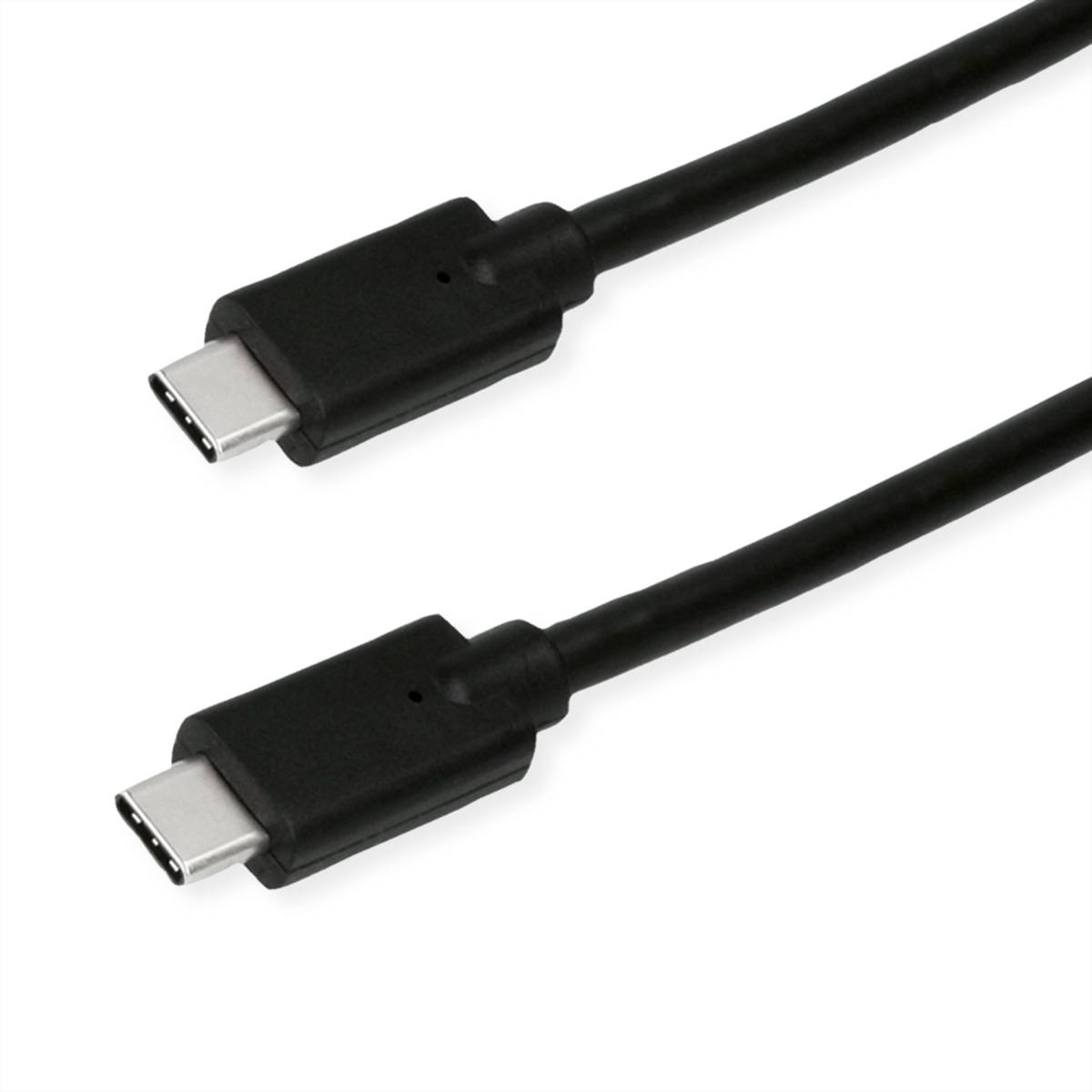 ROLINE GREEN USB 3.2 Gen 2x2 Kabel, Emark, C-C, ST/ST, 20Gbit/s, 100W, schwarz, 2 m