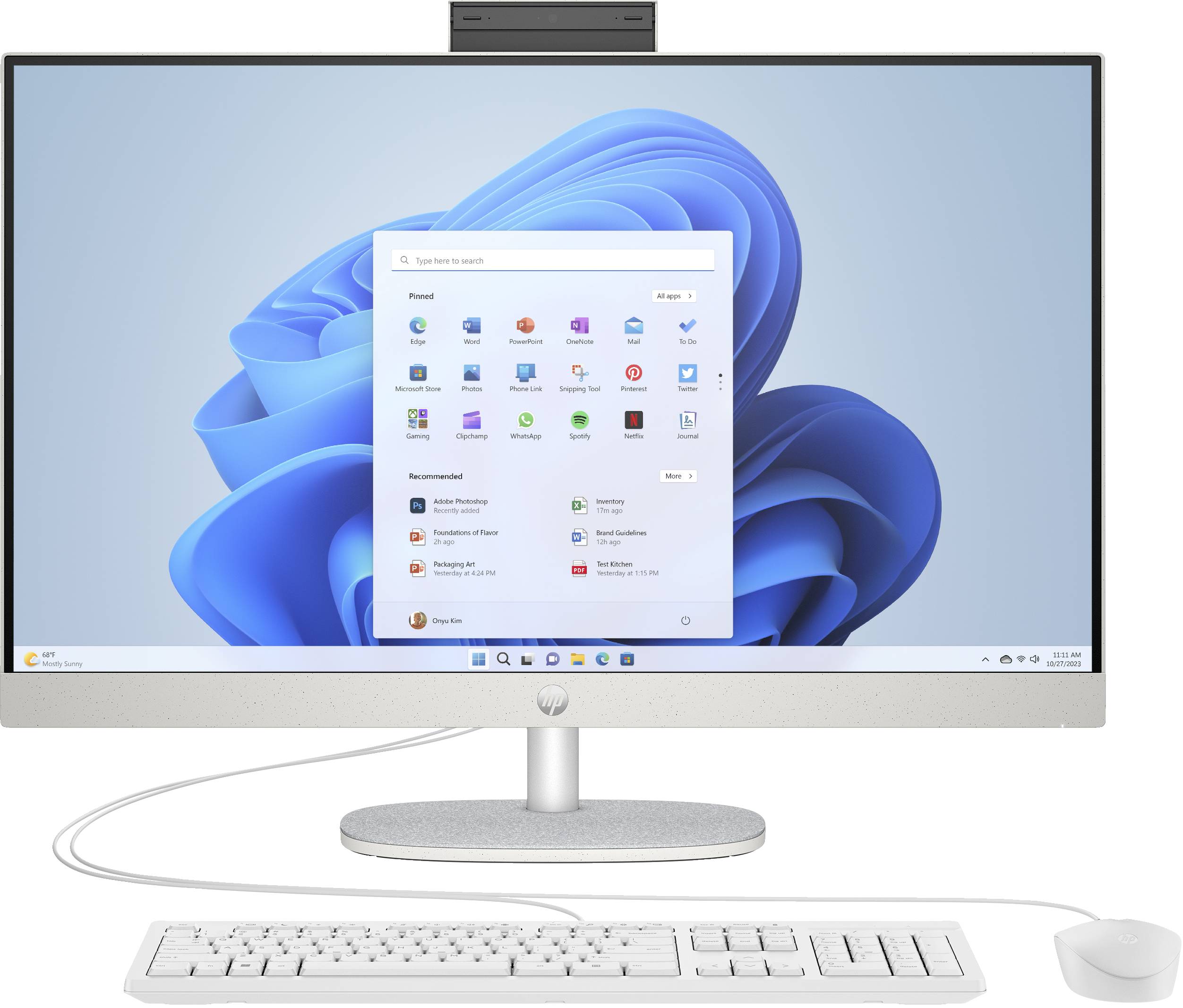 AIO HP All-in-One PC 27-cr0104ng RYZ7 7730U/16GB/1TBSSD/W11 Home