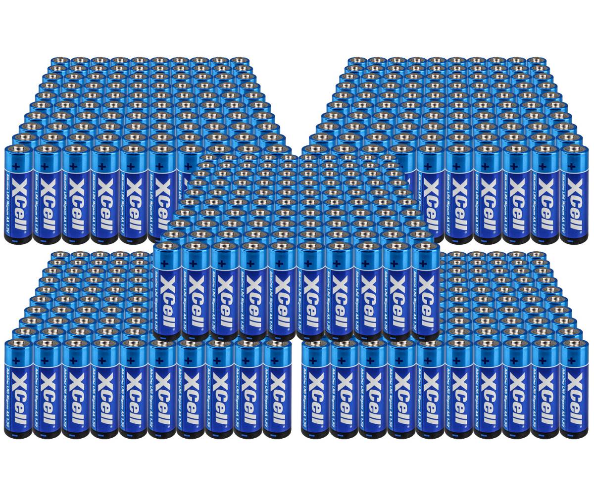 500x XCell AA LR6 Mignon Super Alkaline Batterie