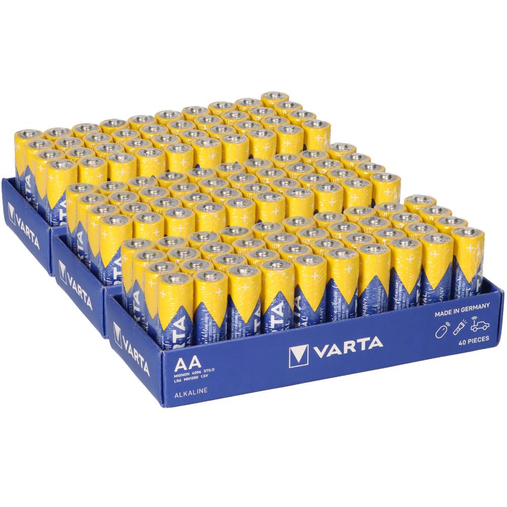 120x VARTA Industrial Pro AA LR6 4006 1,5V Alkaline – Vorratspack