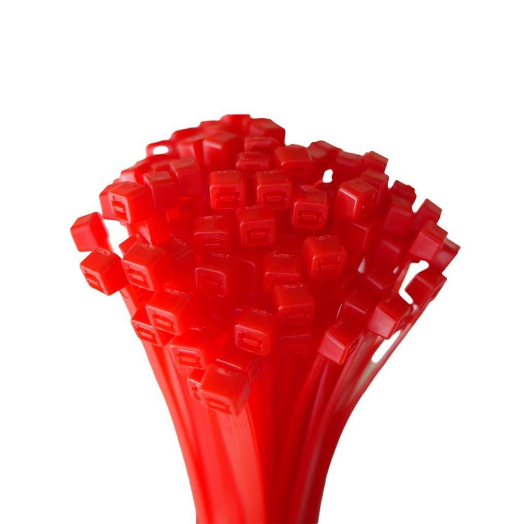 Kabelbinder 500 Stück rot UV beständig Universalbinder 4,8 x 200 mm