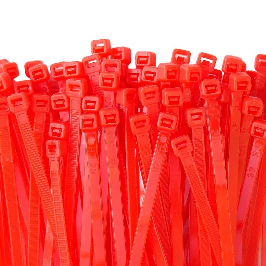 Kabelbinder 1000 Stück rot UV beständig Universalbinder 4,8 x 300 mm