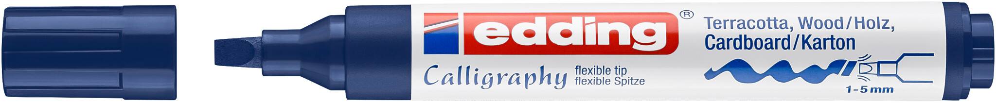 Calligraphy-Marker 1455 stahlblau, Strichstärke: 1  5 mm