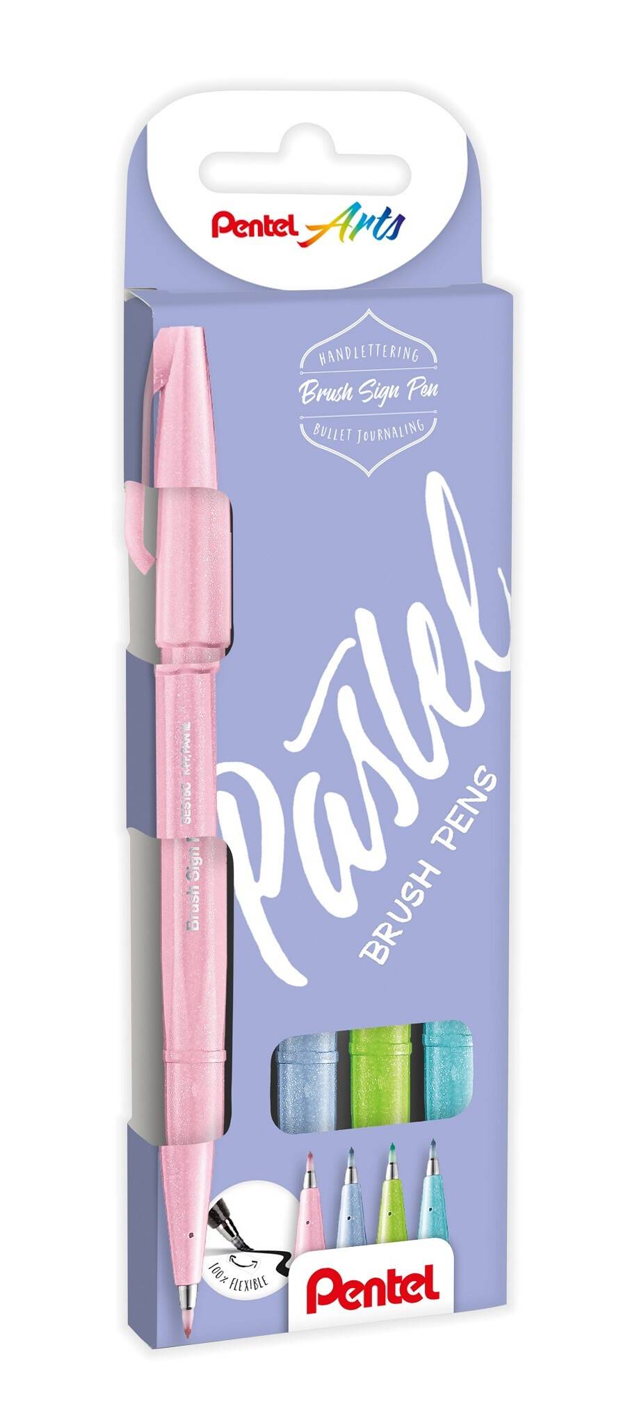 Fasermaler-Pinselmaler Sign Pen Brush 4 Farben