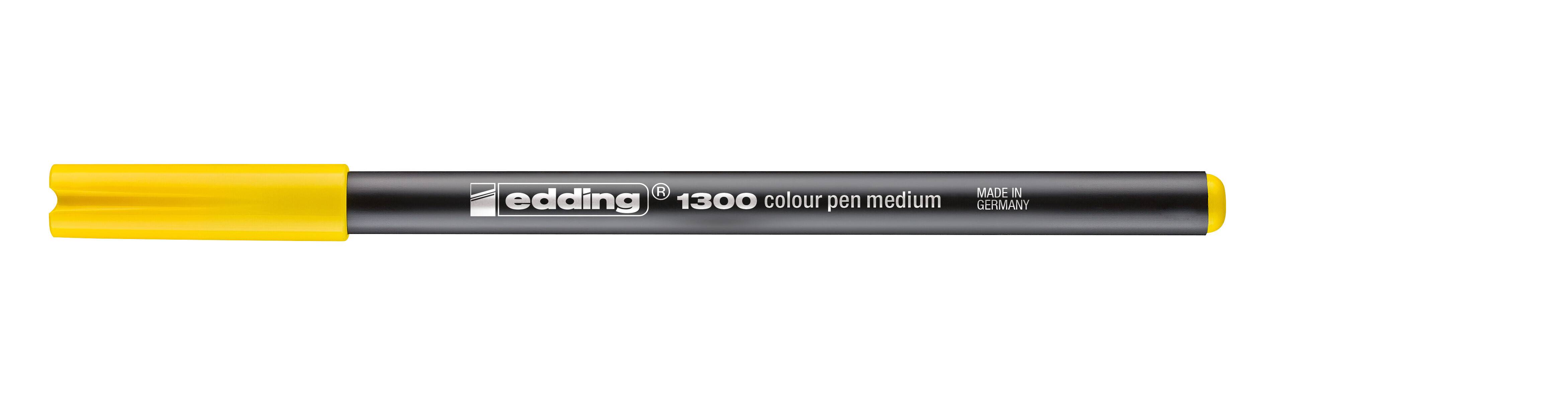 Fasermaler edding 1300 color pen, gelb,