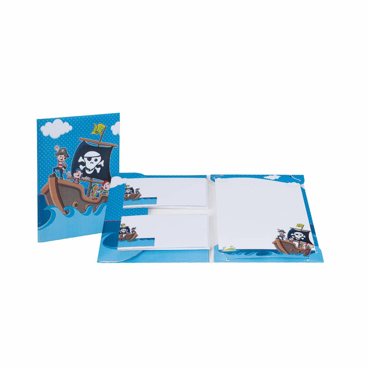 Briefpapierpack Piraten mehrfarbig