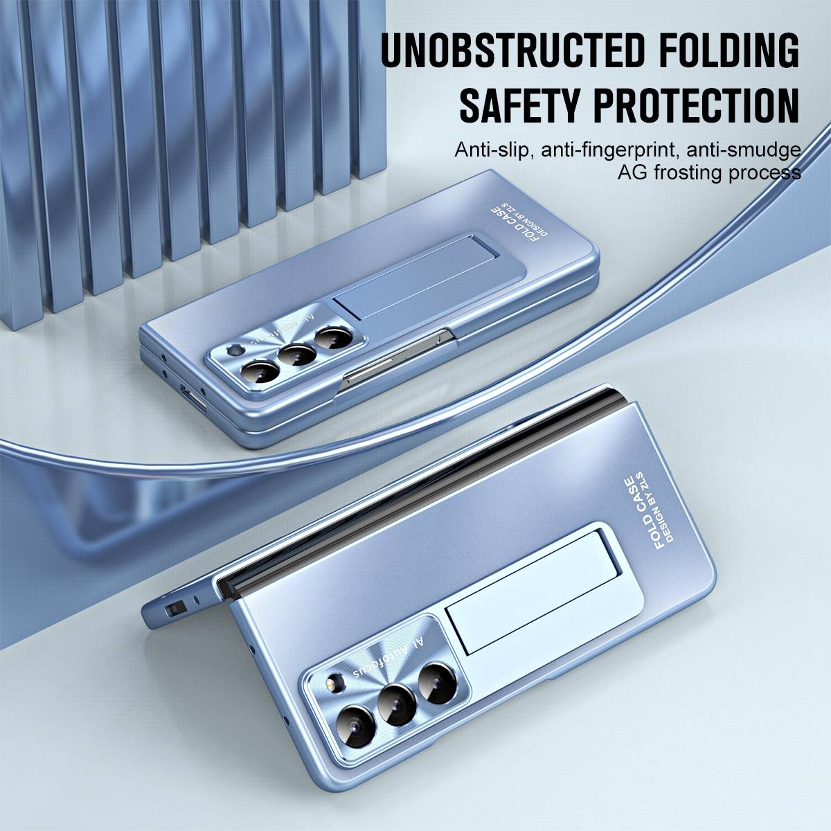 Für Samsung Galaxy Z Fold5 5G Hülle mit Stand- Stifthalterung u. Stift