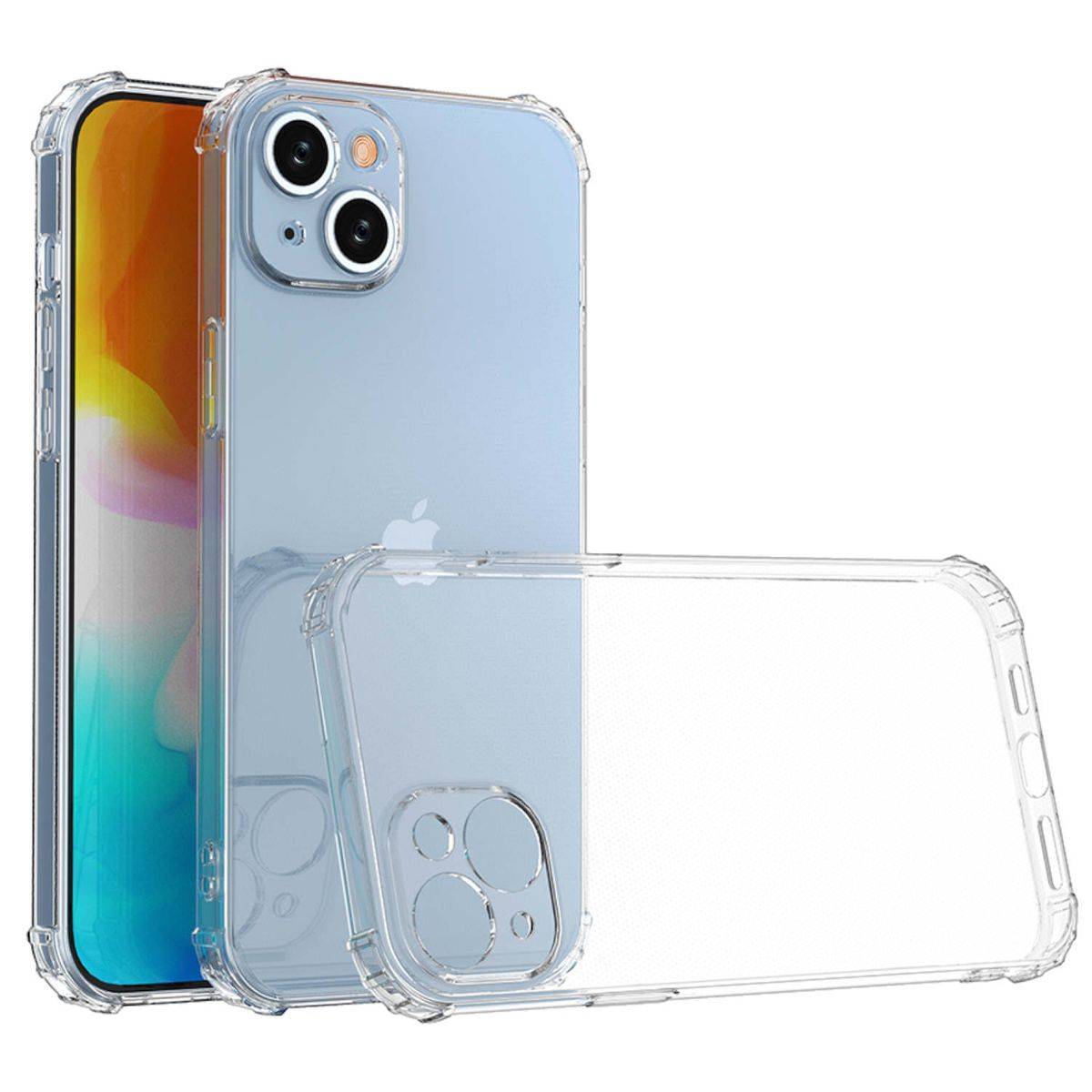 Für Apple iPhone 15 Plus Schock TPU Schutz HandyHülle Case Transparent