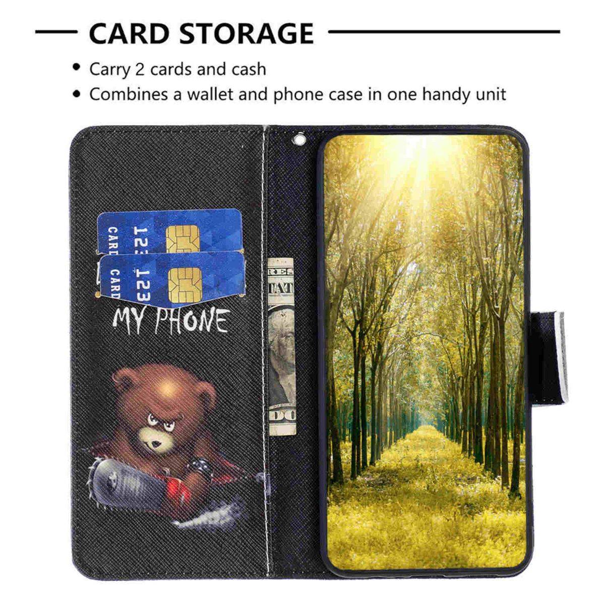 Für Apple iPhone 15 Plus Kunstleder Handy Tasche Book Motiv 6 Etuis
