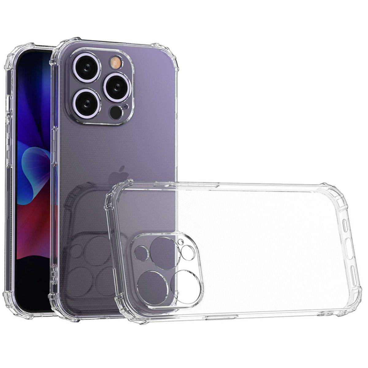 Für Apple iPhone 15 Pro Schock TPU Schutz HandyHülle Case Transparent