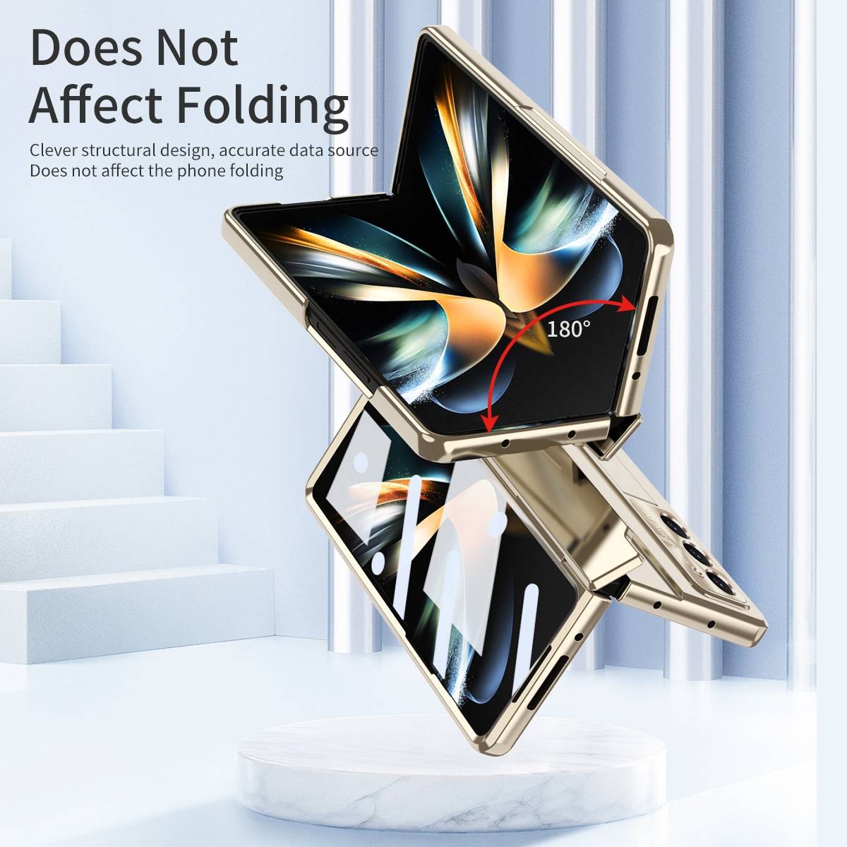 Für Samsung Galaxy Z Fold5 5G Hülle mit Stand- Stifthalterung u. Stift