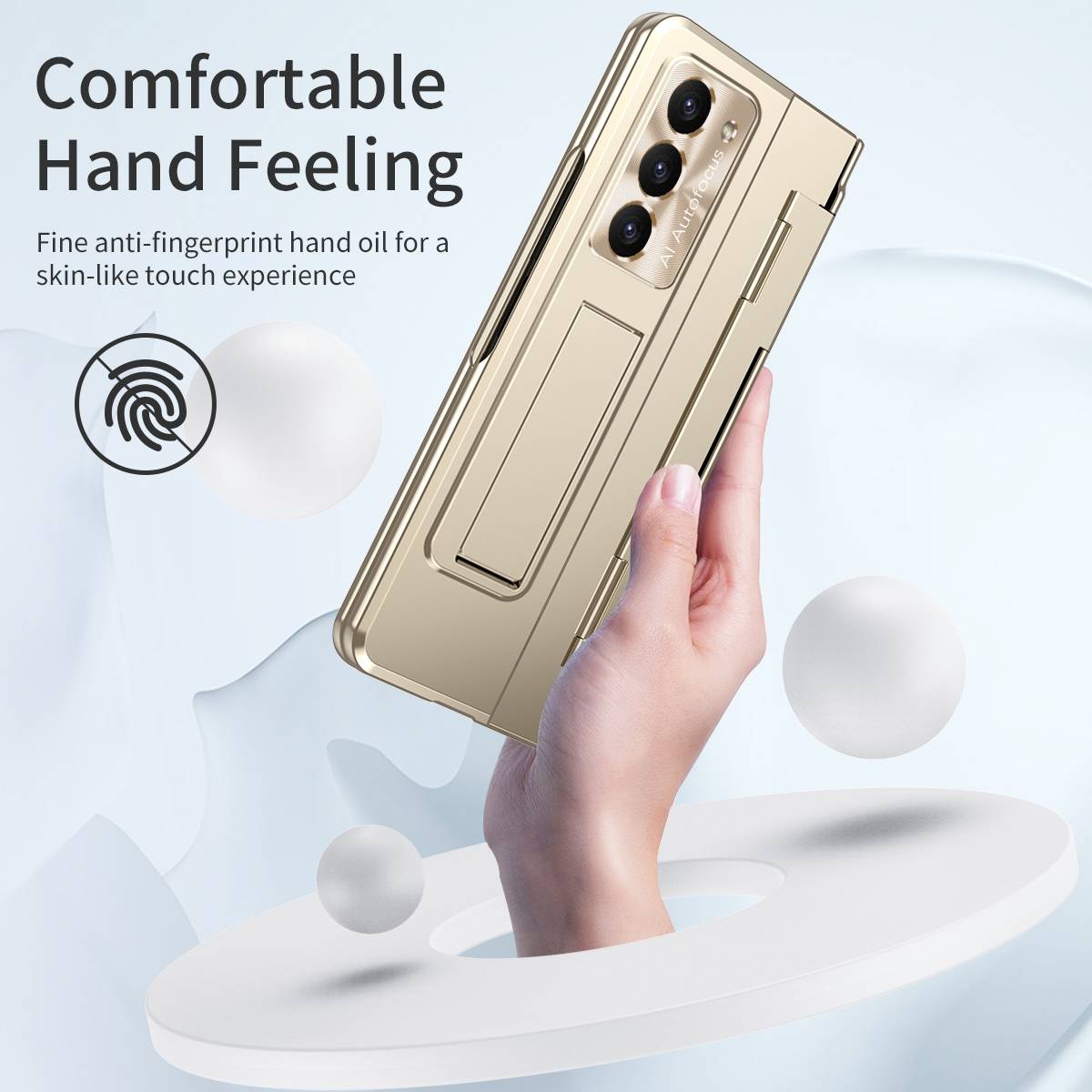 Für Samsung Galaxy Z Fold5 5G Hülle mit Stand- Stifthalterung u. Stift