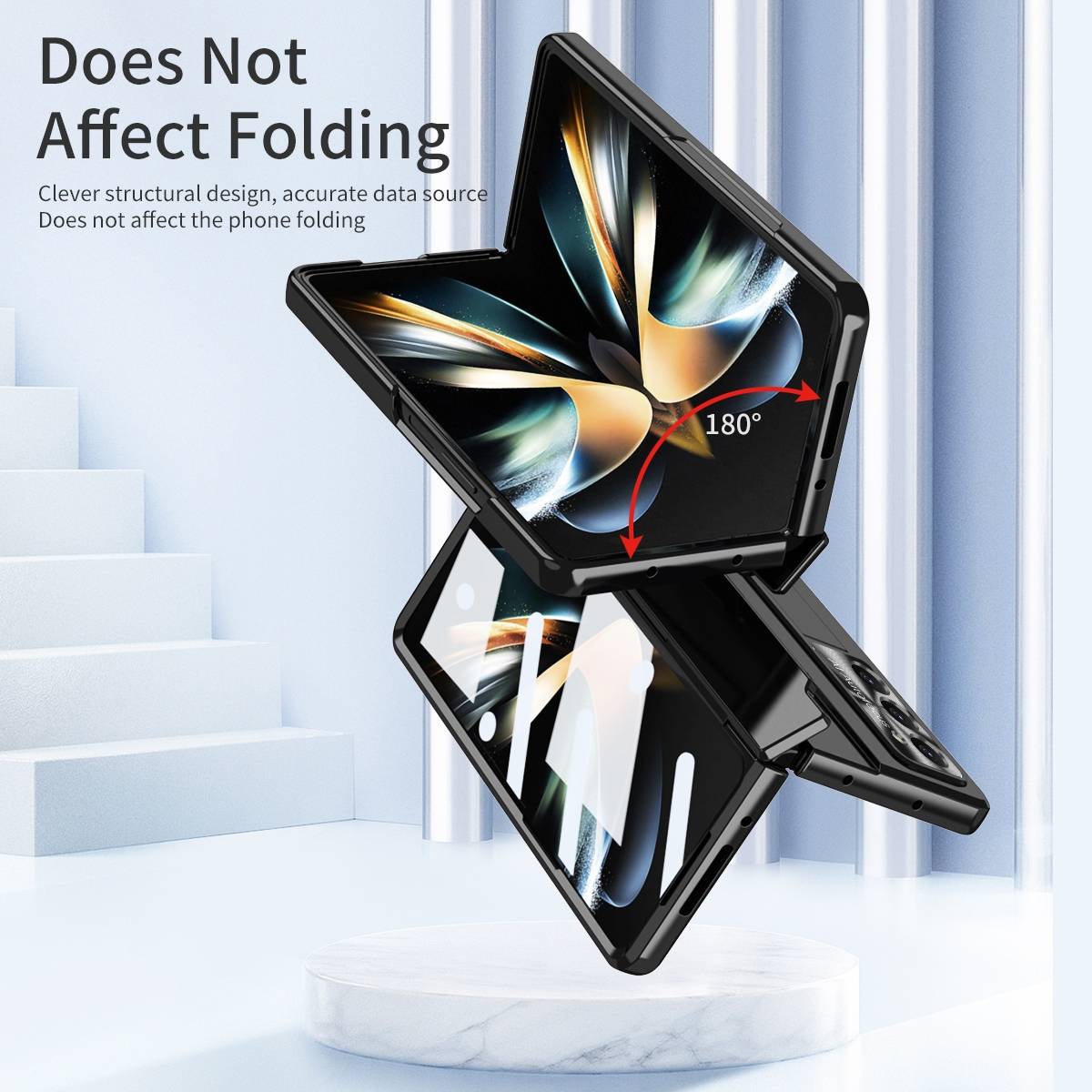 Für Samsung Galaxy Z Fold5 5G Hülle mit Stand- Stifthalterung u. Stift