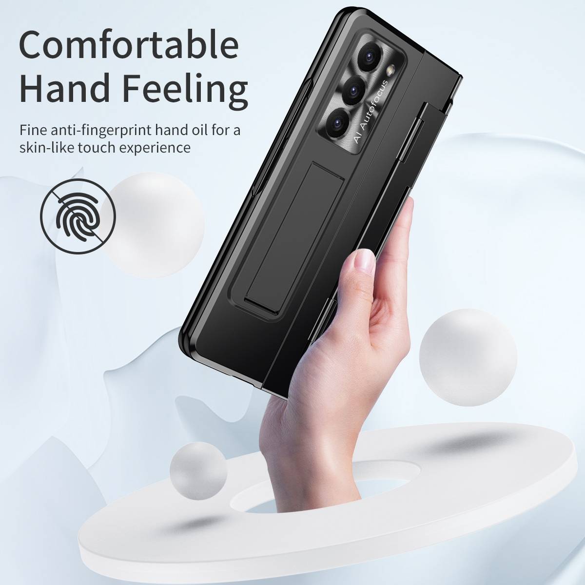 Für Samsung Galaxy Z Fold5 5G Hülle mit Stand- Stifthalterung u. Stift