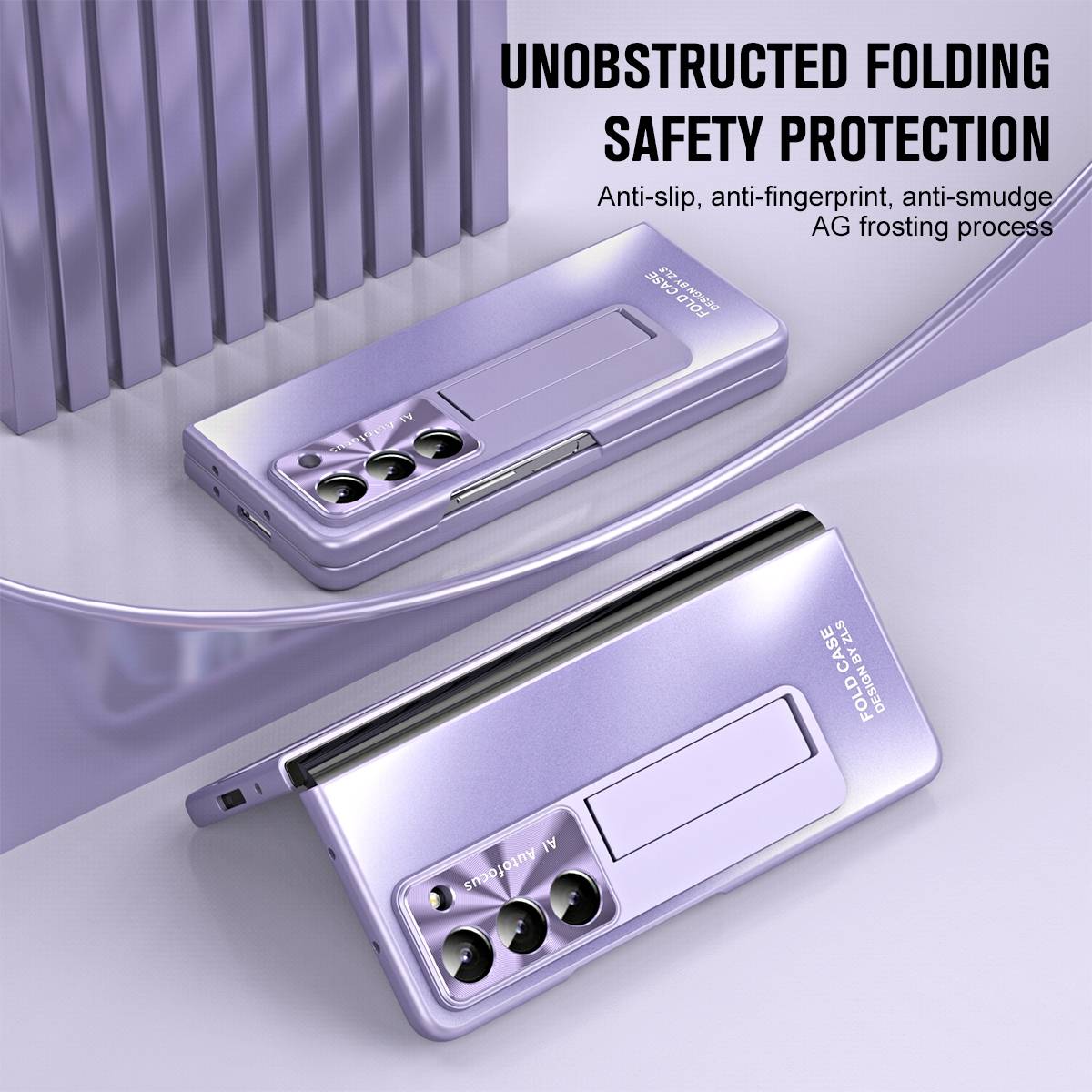 Für Samsung Galaxy Z Fold5 5G Hülle mit Stand- Stifthalterung u. Stift