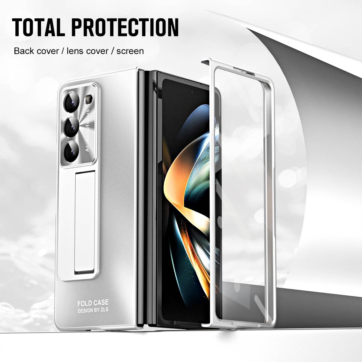Für Samsung Galaxy Z Fold5 5G Hülle mit Stand- Stifthalterung u. Stift