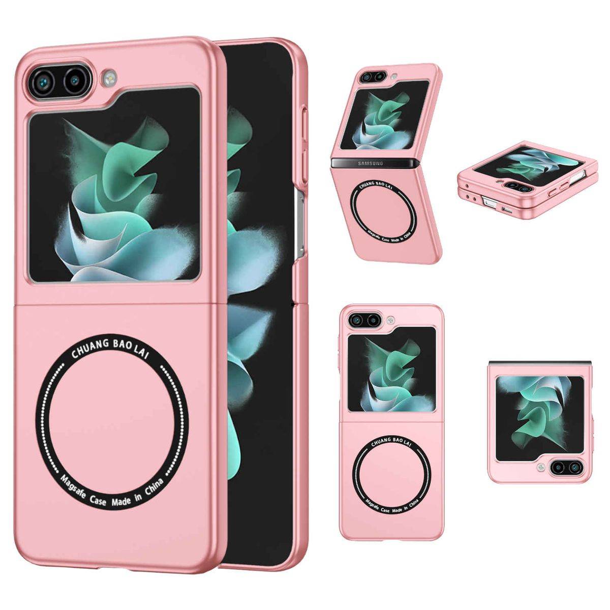 Für Samsung Galaxy Z Flip5 5G Magnet Magsafe Handy Hülle Etuis Pink