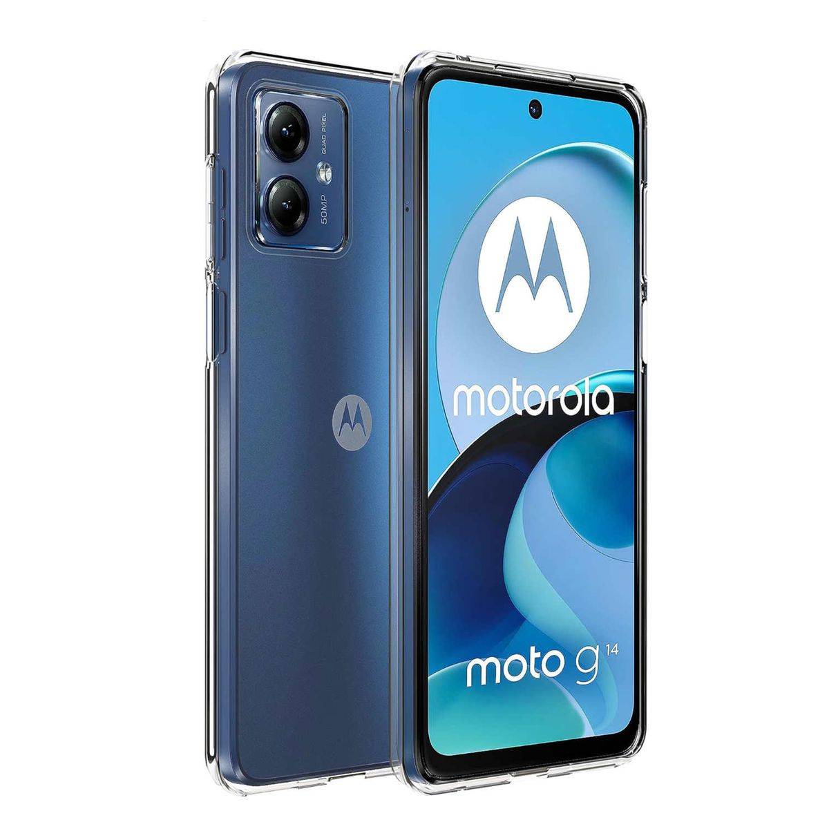 Für Motorola Moto G14 Silikon TPU Transparent Handy Tasche Hülle Case
