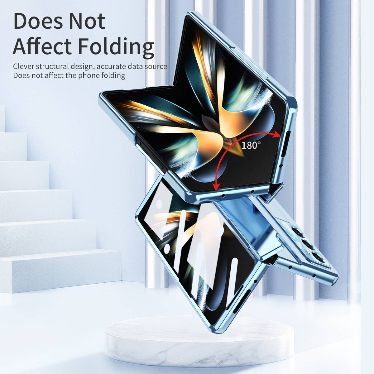 Für Samsung Galaxy Z Fold5 5G Hülle mit Stand- Stifthalterung u. Stift
