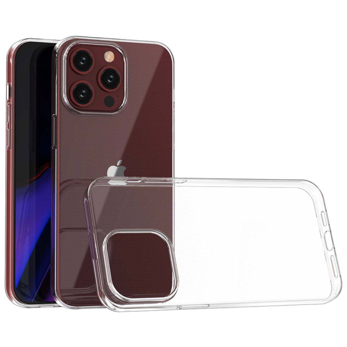 Für Apple iPhone 15 Pro Max Silikon TPU Transparent Handy Tasche Hülle