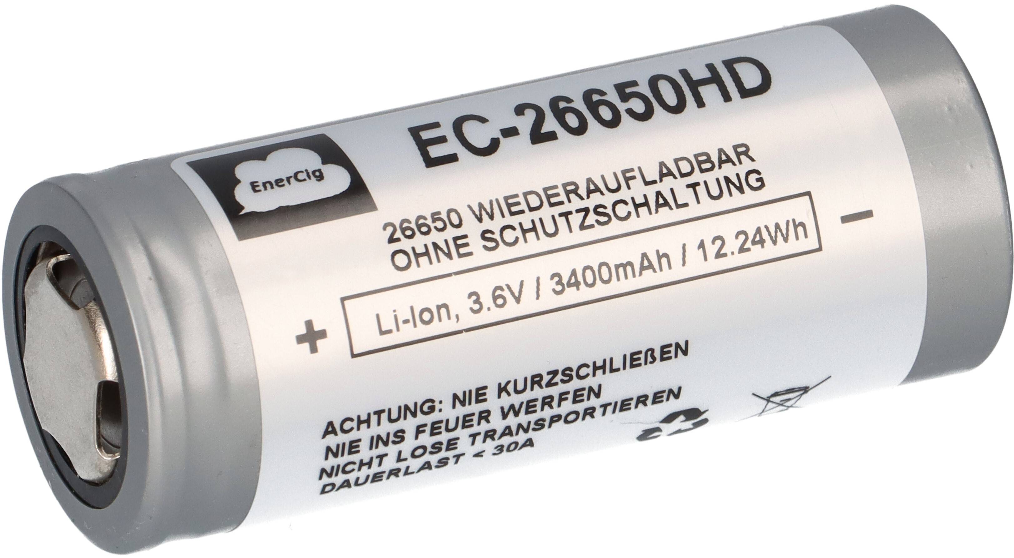 Enercig 26650 Li-Ion Akku 3,6V 3400mAh - 30A