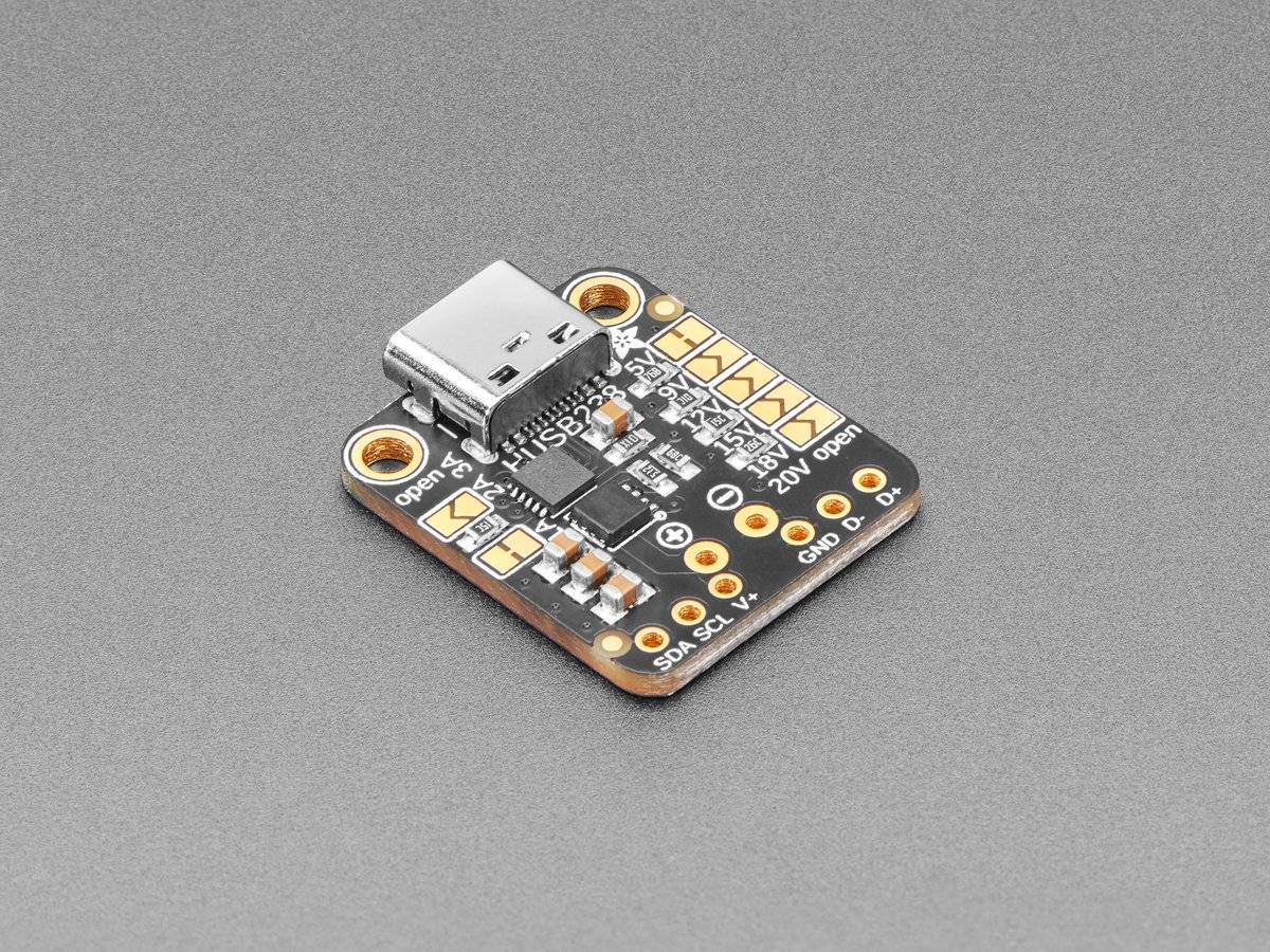 Adafruit USB Type C Power Delivery Breakout, 24 Impulse/Umdrehung, I2C/Jumper, bis 20V