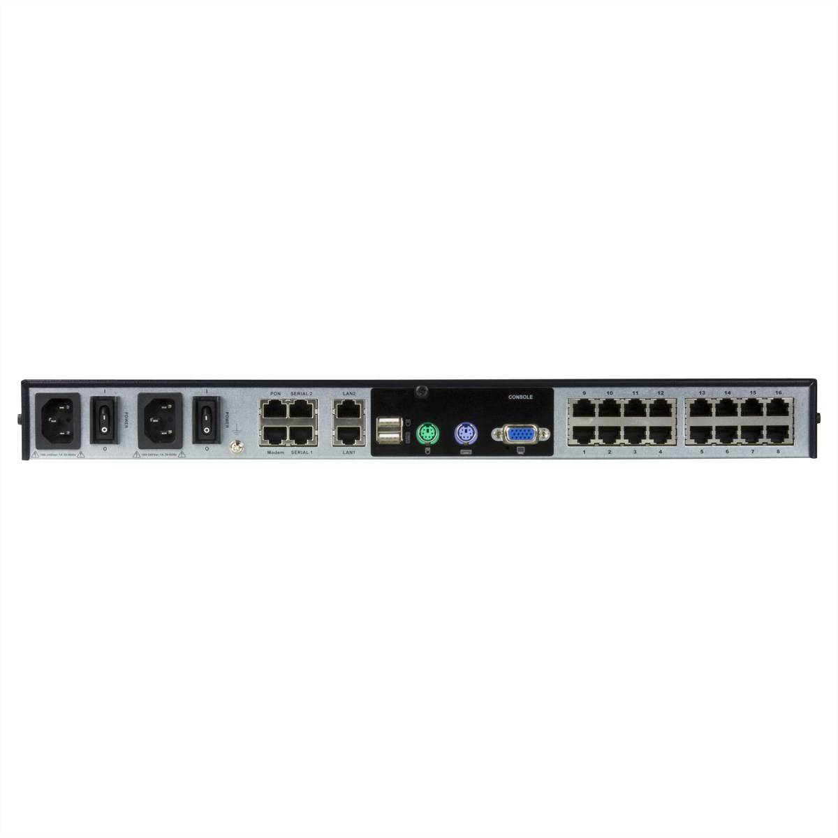 ATEN KN1116VA KVM over-IP-Switch, 16 Ports, 2 Bussysteme, für Kat. 5e/6, mit Tonübertragung und virtuellen Datenträgern
