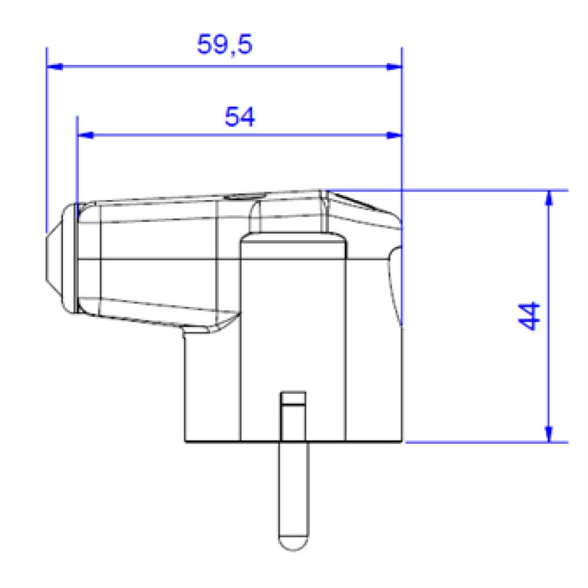 Bachmann 960.202 Schutzkontakt-Winkelstecker Polypropylen 250 V Weiß IP20
